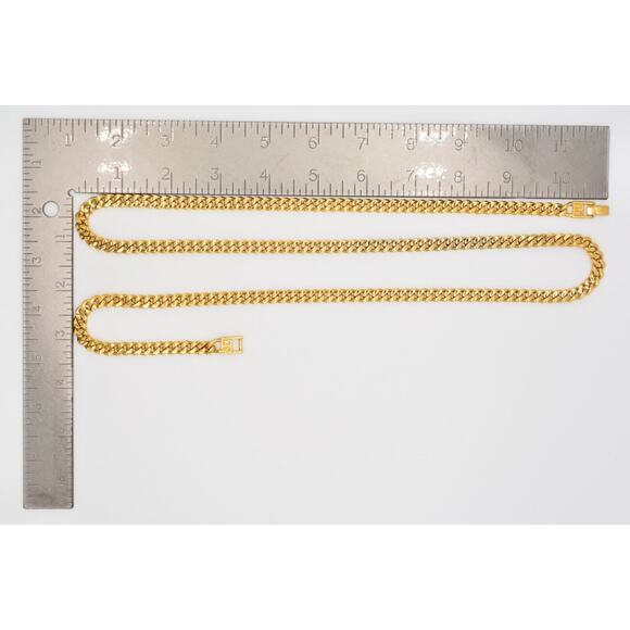 Givenchy Vintage Cuban Chain Necklace Unisex Gold Heavy Chunky Runway 37" Bin3D - Picture 12 of 12